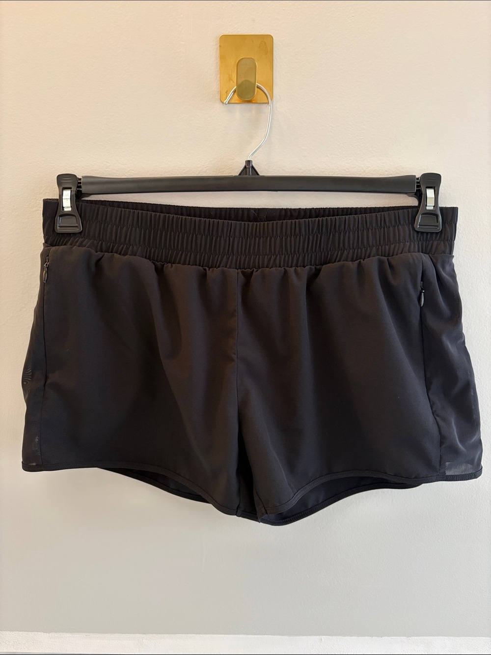 Fabletics Black Women's Athletic Shorts with Zipper Pockets